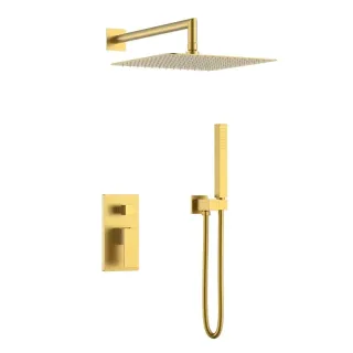 Душевой комплект Boheme Qubic 474-3-MG золото матовое